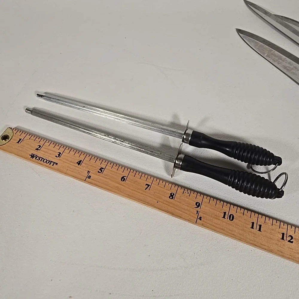 Emperor Steel 3 Knives Full Tang  Japan Stainless‎ Steel 2 Sharpening Steels
